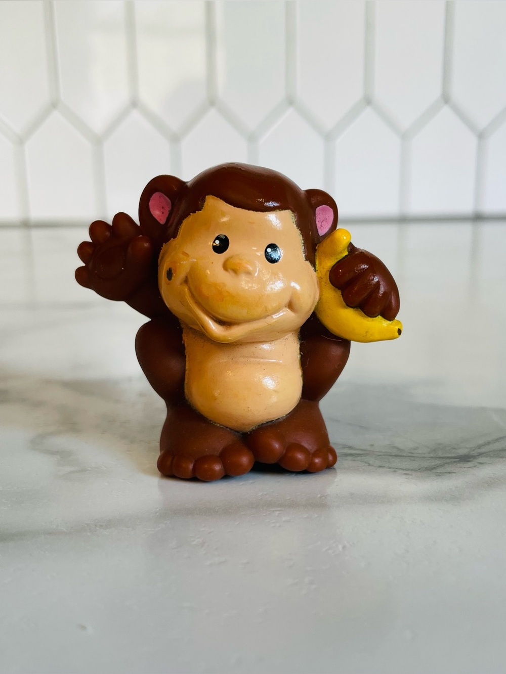 Vintage Fisher Price Little People Safari Mountain Figure - Monkey